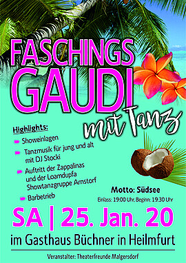 Banner Faschingsgaudi mit Tanz