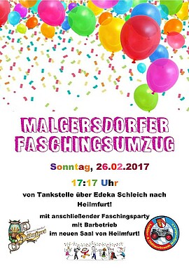 Banner Faschingszug Malgersdorf