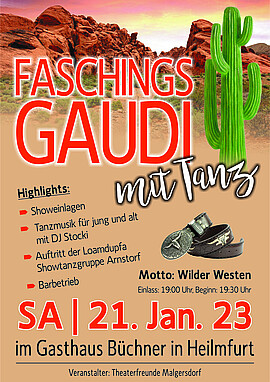 Banner Faschingsgaudi mit Tanz